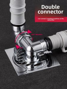 Washing Machine Drain Pipe Special Adapter Three-Way Double-Pipe Sink Overflow Prevention Home Decoration Bathroom Hardware