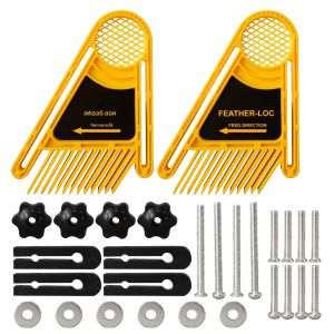 ชุดแผ่นรองทำงานไม้แบบมีรูร้อยรังผึ้ง 2 ชิ้น สำหรับรูที่เป็นรูตัวทีและรูมุมตัดบนโต๊ะเลื่อยสายพาน รั้วเลื่อยสายพาน และโต๊ะเลื่อยเราเตอร์