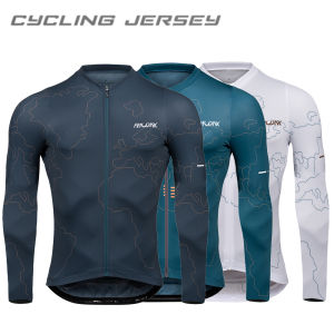 Raudax Mens Summer Long Sleeve Cycling Jersey UV Protection Ropa Ciclismo Racing Bike Wear Shirts for Bicycle Riding