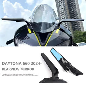 Motorcycle Side Rearview Mirrors For Daytona 660 Wind Wing Adjustable Sports Rotating Mirror For Daytona660 Stealth Mirror 2024+