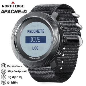 Đồng Hồ Lặn Kỹ Thuật Số Nam NORTH EDG APACHE-D Thể Thao Ngoài Trời Chống Nước 100M Với Chức Năng Đo Độ Cao Áp Kế La Bàn Giờ Thế Giới