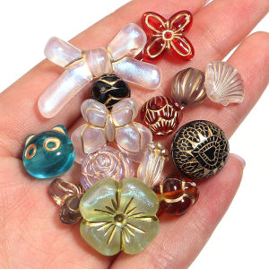50g/lot Classical Vintage Acrylic Beads Butterfly Flower Mixed Loose Spacer Bead For DIY Jewelry Making Necklace Bracelet