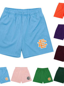 Quần Short Thể Thao Thoáng Khí Lưới in 3D Cho Nam Quần Dài Thường Ngày Mùa Hè Dáng Rộng Cạp Vừa in Họa Tiết Sọc Và Hoa