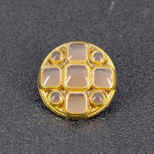 Nút Kim Loại Cao Cấp Màu Vàng Tròn Trơn Trang Trí Cho Áo Len Nữ Áo Khoác Vest Áo Khoác Ngoài Nút Trang Trí Nút Quần Áo