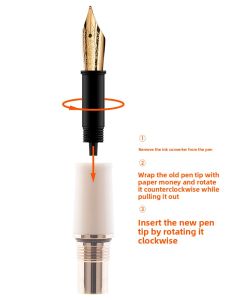 JOWO Schmidt Bock5 Steel Pen Nib Replacement Gold Hao 82 Direct Thread on Assembly Kit Business Office Stationery Supplies