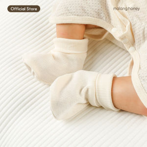 [Malang Honey] Newborn Baby Pure & Basic Mittens Socks and Bonnet / Newborn Fabric Gift Set (Real Mesh/Real Bamboo Fabric)
