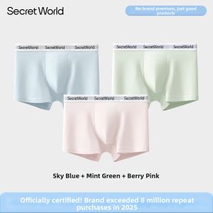 Secret World | Cotton Antibacterial Breathable Sweat-Absorbing Boxer Briefs