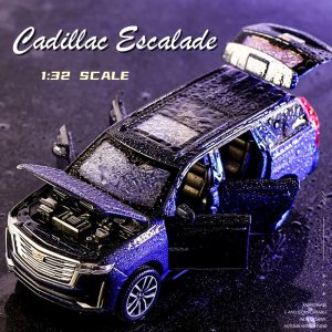 【Magict】 Cadillac Escalade quy mô 1:32 Hợp kim kẽm Xe Mô Hình W/ánh sáng & âm thanh & kéo trở lại hiệu ứng xe đúc khuôn Đồ chơi Quà Tặng Bộ sưu tập trang trí cho bé trai