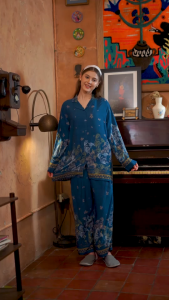 [MORNING PADEL IN COMFORT] Oriana Sleepwear Piyama Long Sleeve Parvin Collection I Baju Tidur Pajamas Set Lengan Panjang Sizing