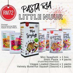 💚 EATALIAN EXPRESS PASTA RIA LITTLE NUUR MINI SPAGHETTI PASTA SAYUR SOS PASTA BABY FOOD MAKANAN BAYI 8 BULAN TANPA PENGAWET PEWARNA PERASA