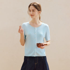 INMAN | Lace Short Sleeve Thin Knitwear