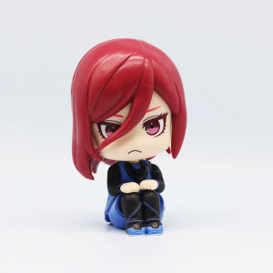 Bandai | Anime Chibi Sitting Boy Figurines Mini Cartoon Character Statues Desktop Decoration Ornaments Collectible Gift