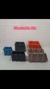 6 in 1 Set Plastic STACKABLE BIN Box/Organizer/Storage/Layer/Supplies Tools Medicine Pantry Toys Grocery Hardware Stockable bin