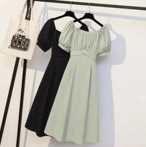 WH13 Bilqis Midi Dres Cantik Kekinian Wanita Remaja Terbaru Tali Pinggang  Korean Stile Viral 2022