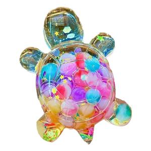 WEIBAI | Night Light Transparent Crystal Flow Sand Turtle Toy