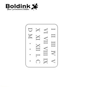 Roman numerals Boldink Temporary TattooLasts To 15 Days New Technology Magic Waterproof Semi Permanent Sticker.