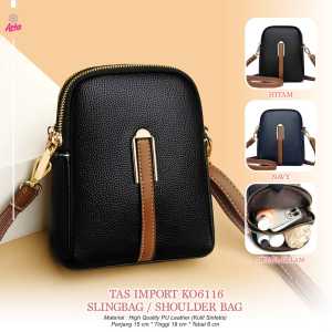 Tas Import Model Slingbag atau Shoulder Bag Bagus dan Minimalis Tipe KO6116