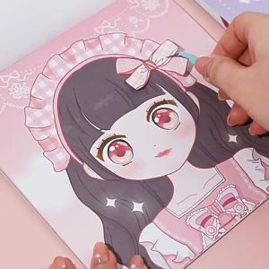 Mamibayi DIY Mainan Stiker Ganti Muka & Buku Stiker Ekspresi Girl