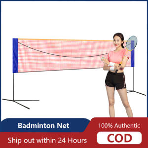 Portable Badminton Net Set With Stand and Carry Bag Folding Volleyball Tennis Badminton Net  foldable-moveable