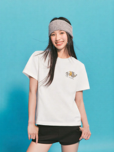 Semir | Artist Collaboration Womens Summer T-shirt Cotton Loose Embroidered