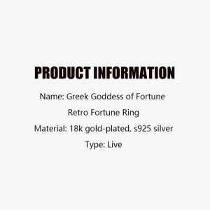 Retro Ring for Women to Attract Wealth and Money Coin Personality Design Simple Niche Wax Wealth Goddess Retro Fortune Ring