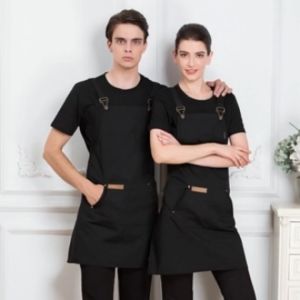 Simple Overalls Apron for Catering Kitchen Work Cafe Server Garden
