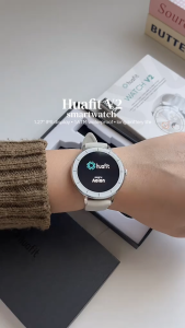 Huafit V2 Women Smartwatch 1.27" IPS Display Ultra Slim Fashion Watch 18K Gold Design Bluetooth Calling Heart Rate Blood Oxygen Sleep Monitor Menstrual Cycle Reminder IP68 Waterproof