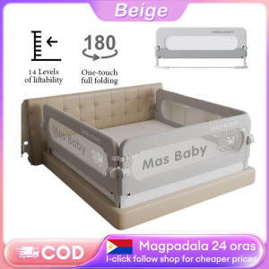 Baby Adjustable Height Foldable Bed Rail Guard Safety Bedside Protector with Breathable Mesh Anti-Formaldehyde Materials