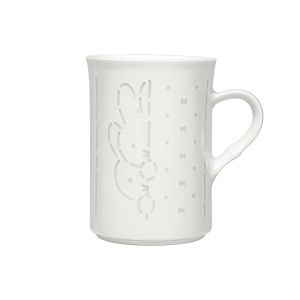 Miffy | Miffy Rice Grain Porcelain Mug Jingdezhen Translucent White Coffee Cup Side Profile Design Minimalist Tea Cup Home Gift