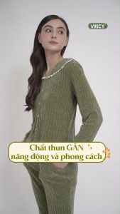 [Mua 3 giảm 20% mua 2 giảm 15%] BỘ THUN DÀI TAY CÓ PHỐI REN CỔ CHO THU ĐÔNG BTD165W11