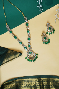 Pearl and Kundan Jewellery Sets (Colours - Green/Pink/Multicolour/Red)