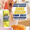Cairan pembersih penghilang noda saos kecap pada pakaian kain baju seragam celana dan kain lainnya. 