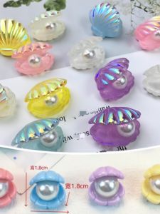 Ốp Điện Thoại Hình Vỏ Sò Ngọc Trai Kem Bông Đệm Pha Lê Phụ Kiện Tai Nghe Chất Liệu Tự Làm Vỏ Điện Thoại Di Động Phụ Kiện