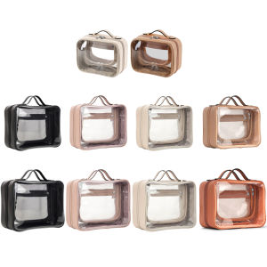 【New Arrival】 Travel Makeup Bag with Transparent Body and Large Capacity for Ladies