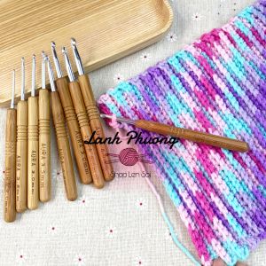 Kim Móc Len Cán Tròn Gỗ Nhiều Size Vintage