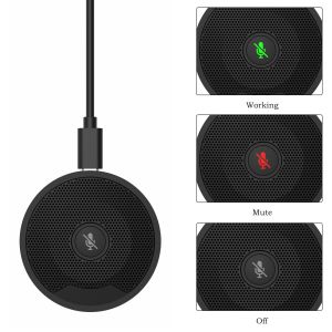 UM10 USB Conference Microphone 360° Omnidirectional Condenser PC Microphones for Video Conference Gaming Chatting
