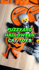 FuzzYard Halloween Cat Toys w catnip & crinkling texture | Meow-loween Collection - 6 Spooky Designs