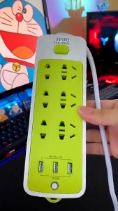 Ổ Điện 6 Cắm Tích Hợp 3 Ổ USB Công Suất Lớn Hỗ Trợ Sạc Nhanh An Toàn