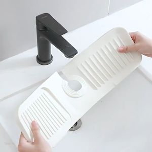 「Stock Ready In M’Sia」Soft Silicone Faucet Splash-proof Absorbent Mat Kitchen Countertop Drainage Quick Dry Pad Sink Dapur Mat Kalis Air 洗手盆沥水