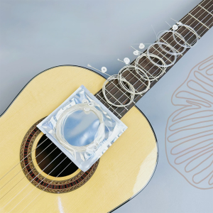 6PCS Transparent Nylon & Silver Plated Copper Guitar Strings