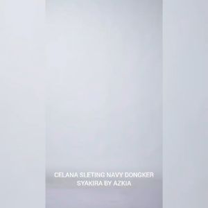 Celana wanita terbaru reguler fit resleting polyester premium stretch import syakira by azkia navy