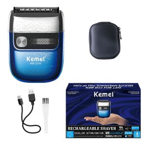 Kemei | Waterproof Blade Beard Trimmer Usb Portable Mini Electric Shaver km-3218 Electric Face Body Shaver For Men Women