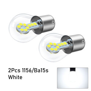2pcs Bright LED 1156 BA15S P21W LED Light Bulbs 1:1 Size for Back Up Reverse Lights Brake Tail Lights Turn Signal Lights 12V