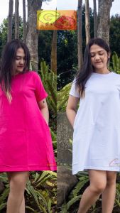 Kaos Dress Premium Casual Pocket Baju Wanita Cotton Combat 24s Dres Korea Fashion Tshirt Perempuan Polos Cantik