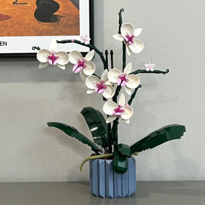 Adult Orchid Potted Plant Assembly Toy Educational Decorative Bouquet Display Block Building Puzzle Gift for Girls And Women