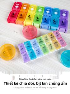 Hộp Đựng Thuốc Nhỏ Gọn Di Động Hộp Đựng Viên Thuốc Hình Tròn Dung Tích Lớn Có Nắp Lật Hộp Đựng Thuốc Bảo Quản Thuốc Thân Thiện Với Môi Trường