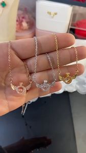 Ladamas Kalung Titanium Liontin Sayap Bidadari Dengan Permata Berkilau Bisa Bergerak KT54