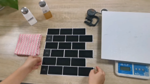 [10-sheet] Peel and Stick Tile Sticker | Backsplash for Kitchen Wallpaper Waterproof and Heat Resistant | Toilet Tiles - Classic Black