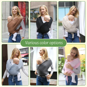 PlumPup Baby Carrier Newborn Baby Wrap Nursing simple Breathable Multifunctional Sling Backpack Front Holding Ergonomic Hands Free Infant Sling Carrier