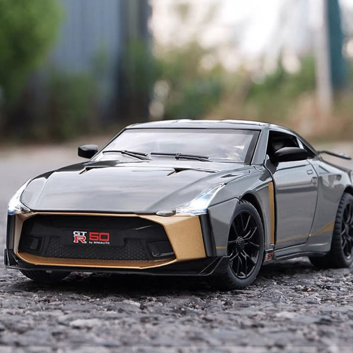 【RUM】1:24 Scale Nissan GT-R50 Alloy Car Model Light & Sound Effect ...